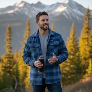 Patagonia Mens Insulated Organic Cotton Midweight Fjord Flannel Shirt Small